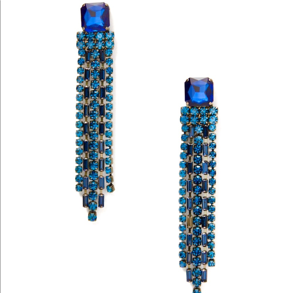 🌺🎉HP🎉🌺 NWT Kate Spade Glitzville Crystal Fringe Earrings - Picture 6 of 9